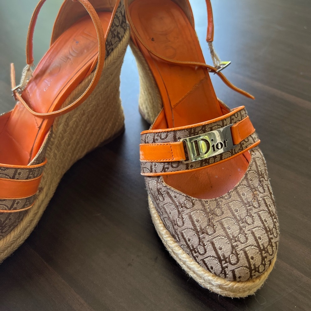 Dior monogram wedge, size EU 38